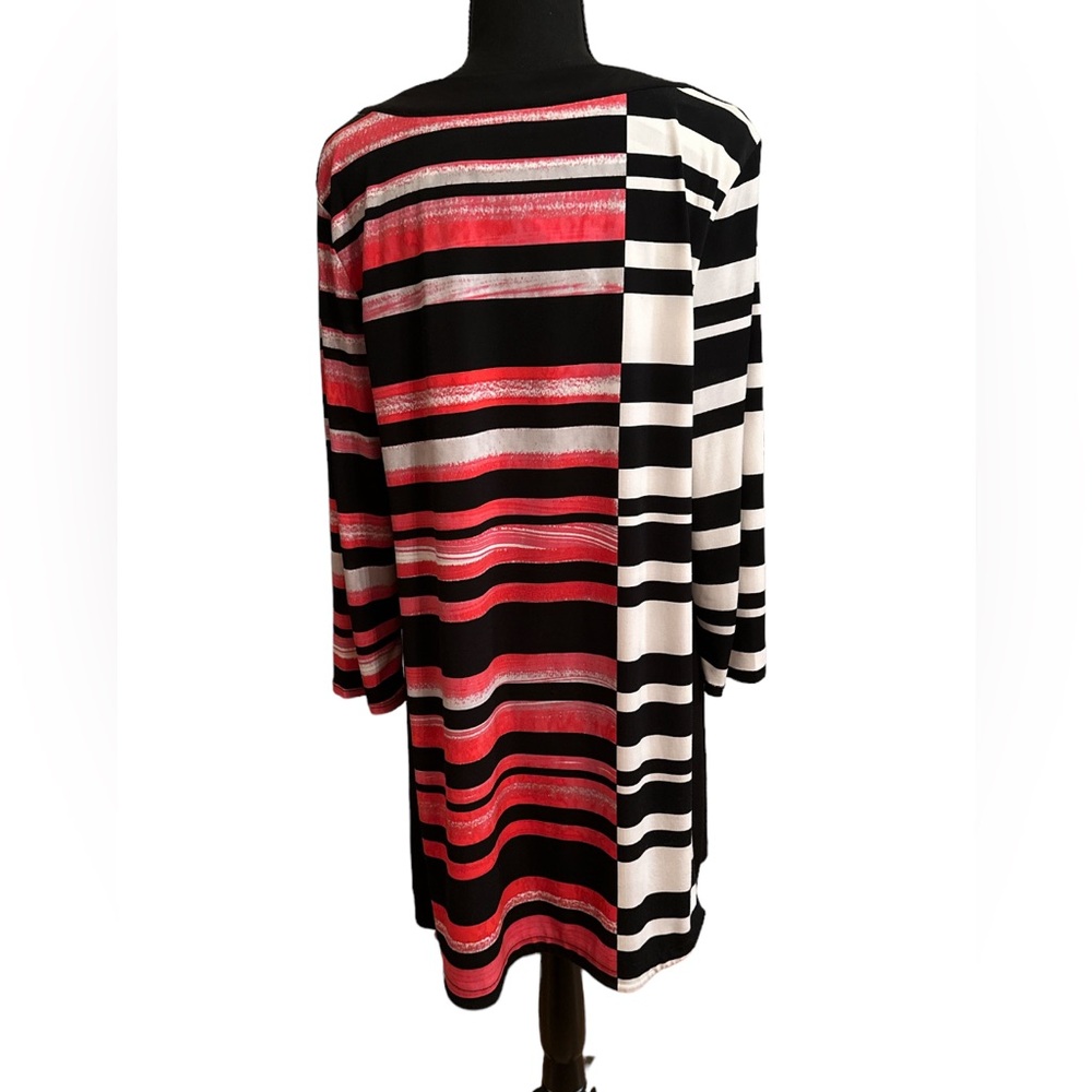 ALFANI Women's Size Large Multi-color Scoop Neck 3/4 Sleeve Pullover Dress - Picture 5 of 6